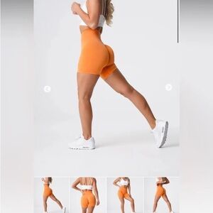 NVGTN pro seamless shorts in sunset orange